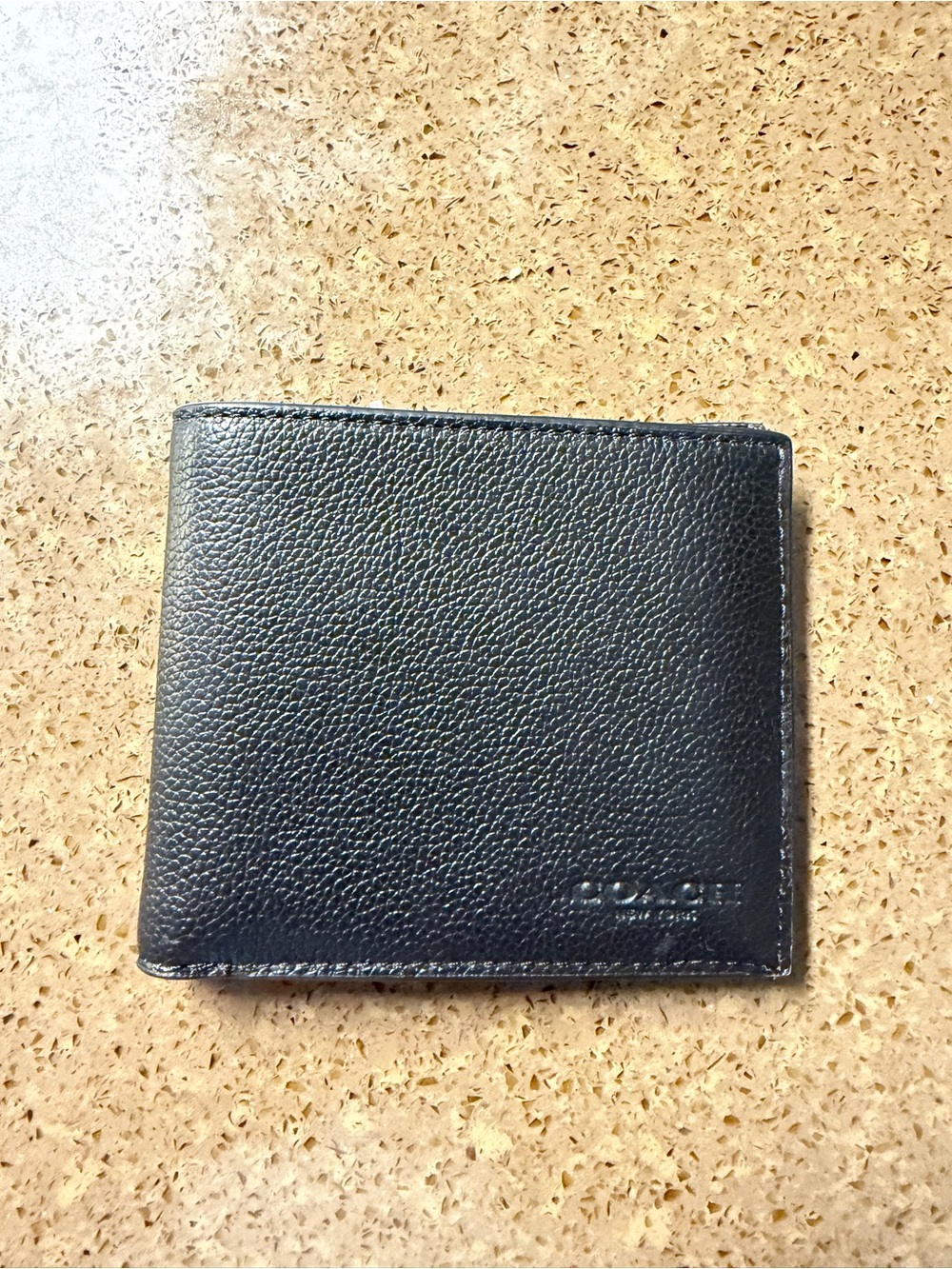 Coach Black Pebbled Leather Bifold Wallet